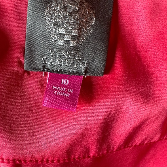 Vince Camuto Chiffon Cape Dress - Fuchsia Color - Picture 5 of 5